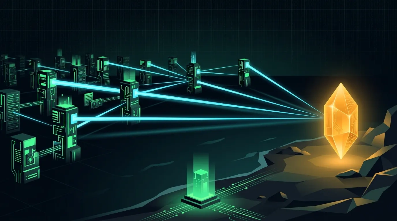 Editorial illustration for the ar.io (AR.IO Network) meta-review