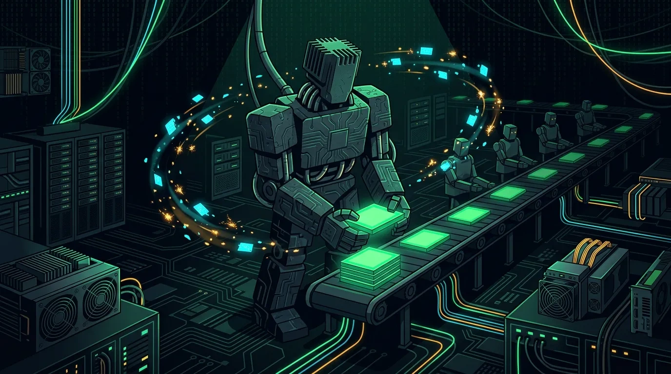 Editorial illustration for the Golem Network meta-review