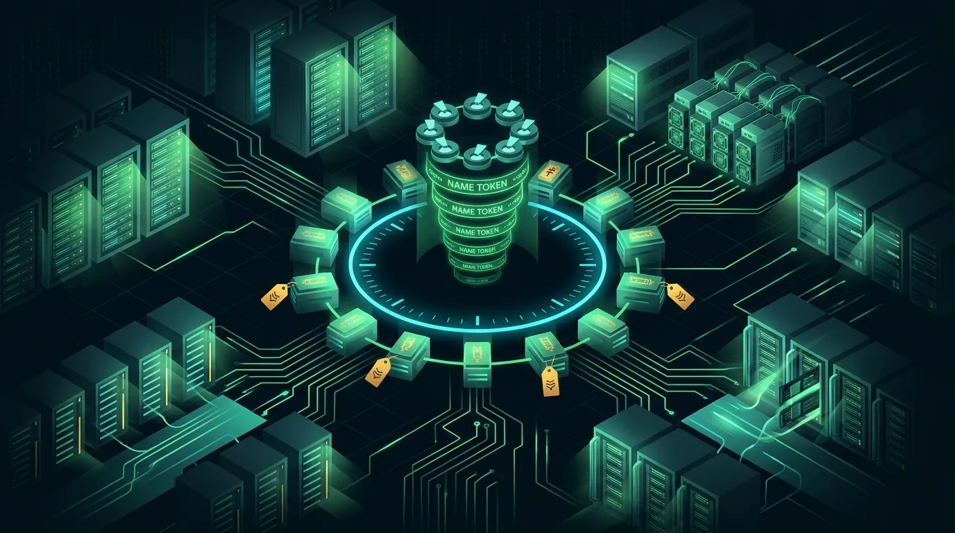 Editorial illustration for the Sui Name Service (SuiNS) meta-review