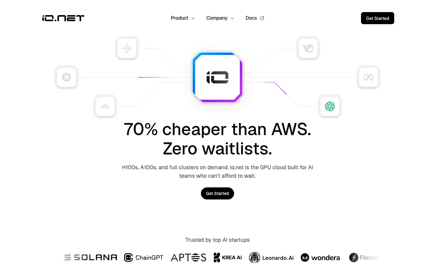 Screenshot: io.net homepage